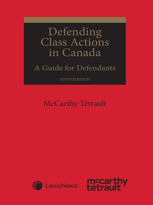 cover image of Defending Class Actions in Canada